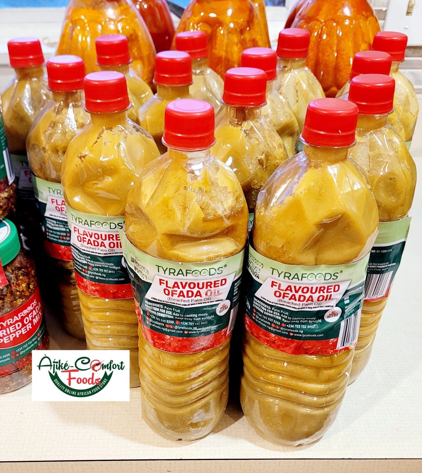 Bleached palmoil/ofada oil